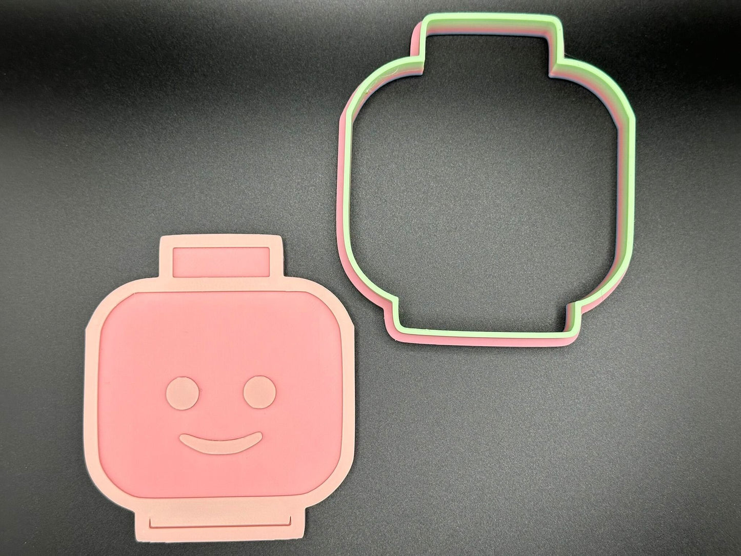 Lego Logo and Lego Head Cookie Cutters - Hand Wash Only