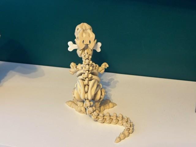 Skeleton T-Rex With Bone - Articulated