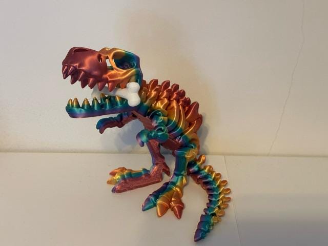 Skeleton T-Rex With Bone - Articulated